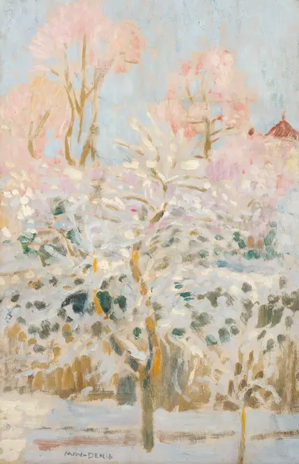 Jardin sous la neige (1909) by Maurice Denis
